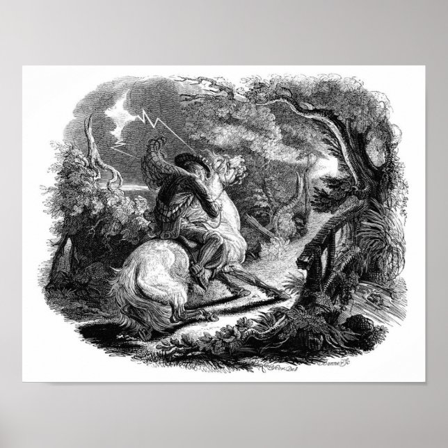Vintage Surrealistic Book Illustration Poster (Front)