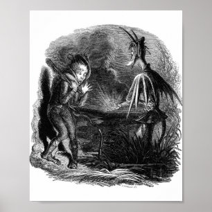 Vintage Surrealistic Book Illustration Poster