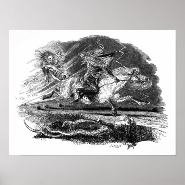 Vintage Surrealistic Book Illustration Poster (Front)