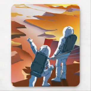 Vintage "Surveyors Wanted" Mars Recruitment Mouse Mat