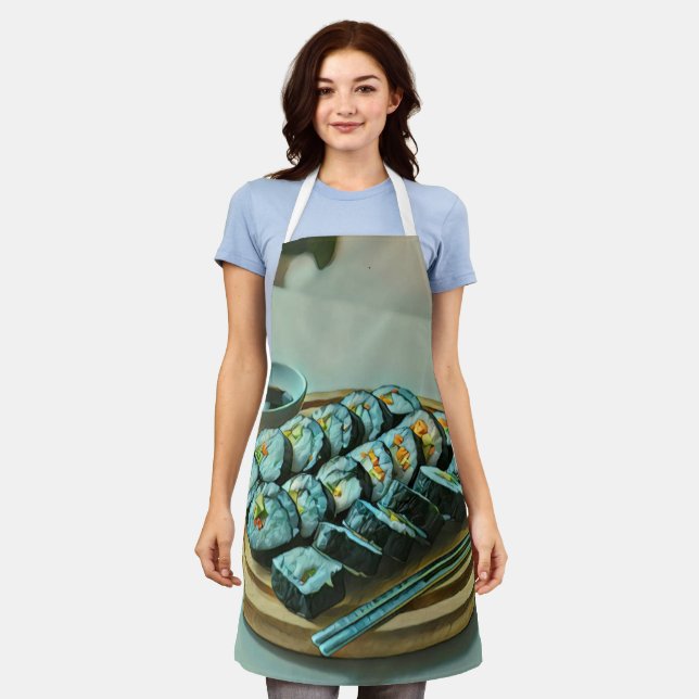 Vintage Sushi Artwork Apron (Worn)