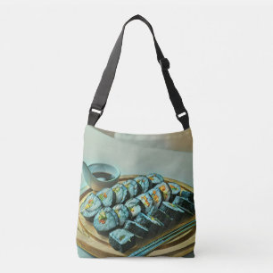 Vintage Sushi Artwork Crossbody Bag