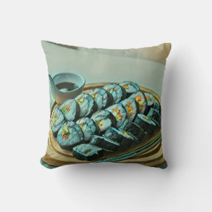 Vintage Sushi Artwork Cushion