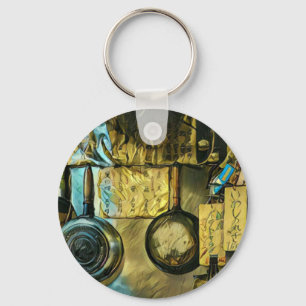 Vintage Sushi Artwork Key Ring