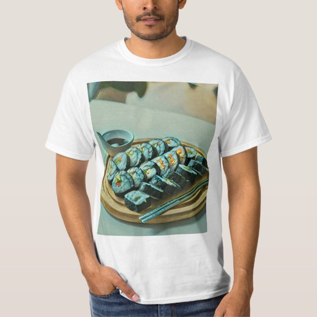 Vintage Sushi Artwork T-Shirt (Front)