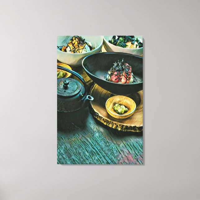 Vintage Sushi gift Canvas Print (Front)