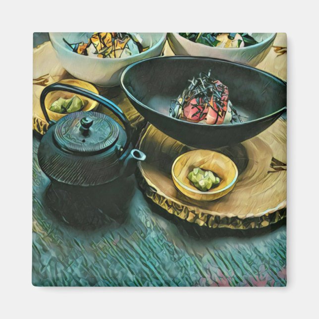 Vintage Sushi gift Magnet (Front)