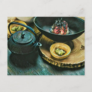 Vintage Sushi gift Postcard