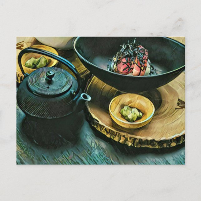 Vintage Sushi gift Postcard (Front)