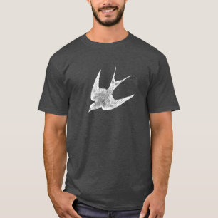 Vintage Swallow Illustration - 1800's Antique Bir T-Shirt