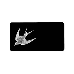 Vintage Swallow Illustration - 1800's Antique Bird Label