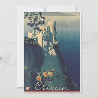 Vintage Swallows Nest Castle Architectural Art Card