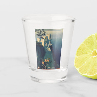Vintage Swallows Nest Castle Architectural Art Shot Glass