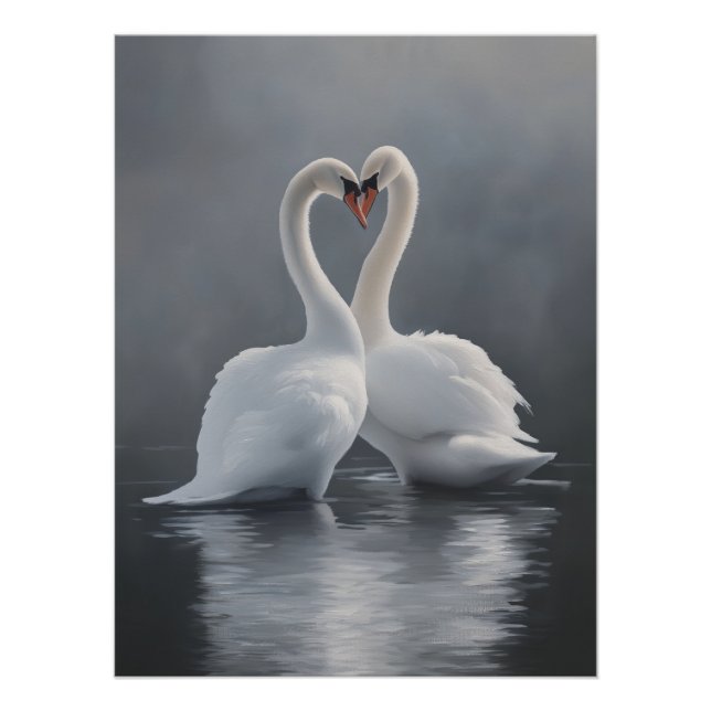 Vintage Swan Art Print (Front)