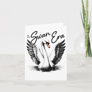 Vintage Swan Era Black Print Card