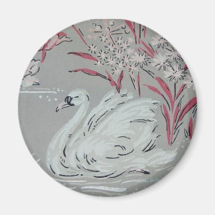Vintage Swan Magnet