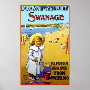 Vintage Swanage Rail Travel Poster