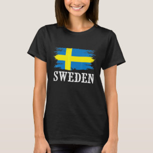 Vintage Sweden Flag I Love Sweden T-Shirt