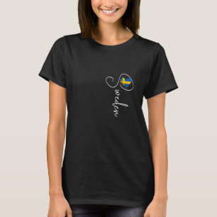 Vintage Sweden flag, Sweden Heart, Sweden trip T-Shirt