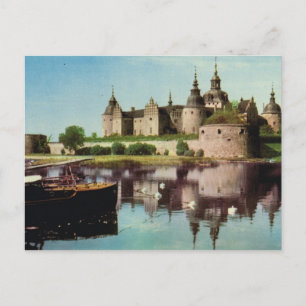 Vintage Sweden, Kalmar mediaeval castle, Postcard