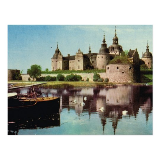 Vintage Sweden, Kalmar mediaeval castle, Postcard