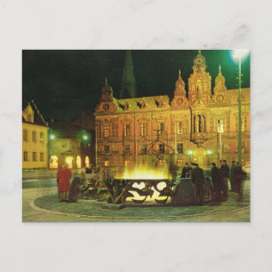 Vintage Sweden, Malmo, City Hall Postcard
