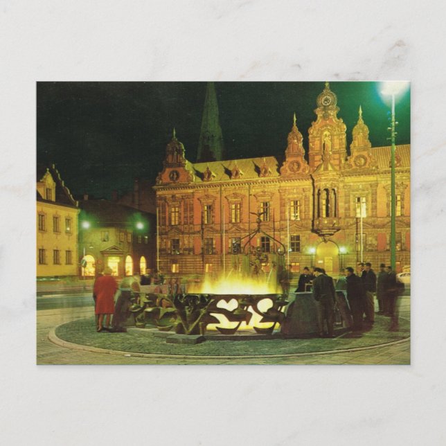 Vintage Sweden, Malmo, City Hall Postcard (Front)