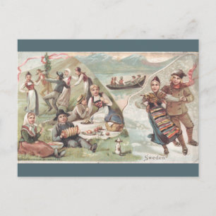 Vintage Sweden Postcard