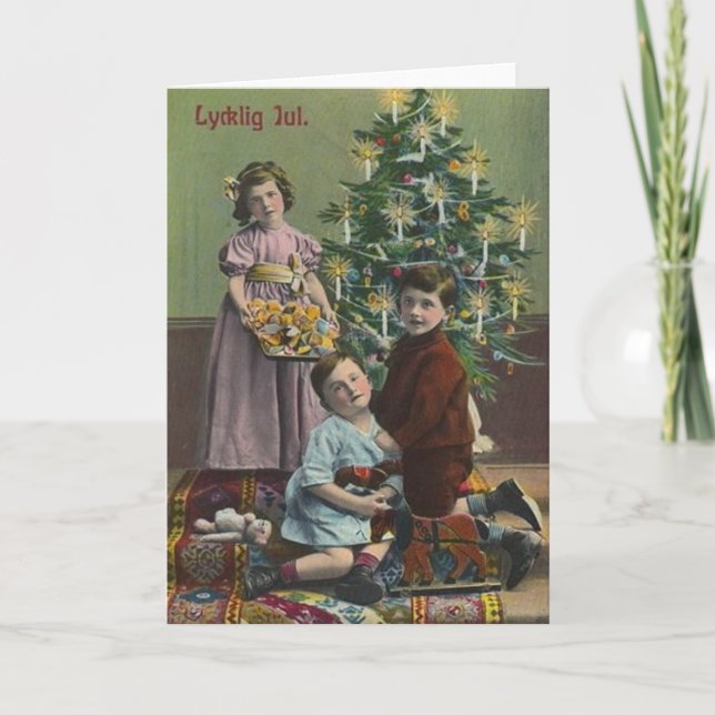 Vintage Swedish Christmas Greeting Card (Front)