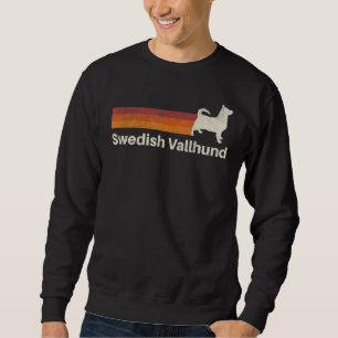 Vintage Swedish Vallhund Retro Mum Dad Dog Sweatshirt