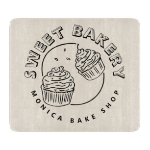 Vintage Sweet Bakery Logo Cutting Board