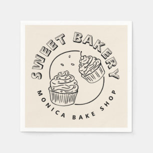Vintage Sweet Bakery Logo Napkin