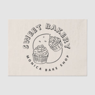 Vintage Sweet Bakery Logo Tissue Paper
