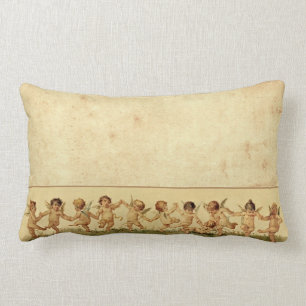 Vintage Sweet Happily Dancing Cherubs Lumbar Cushion