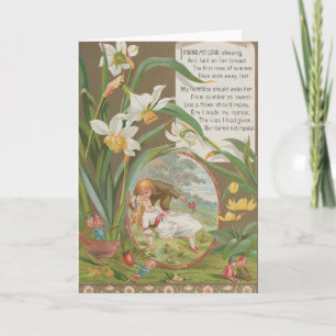 Vintage Sweet innocent Valentine, Kate Greenway Card