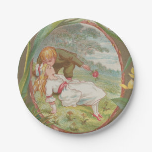 Vintage Sweet innocent Valentine, Kate Greenway Paper Plate