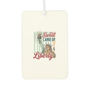 Vintage Sweet Land of Liberty Patriotic Shirt Desi Car Air Freshener