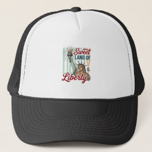 Vintage Sweet Land of Liberty Patriotic Shirt Desi Trucker Hat