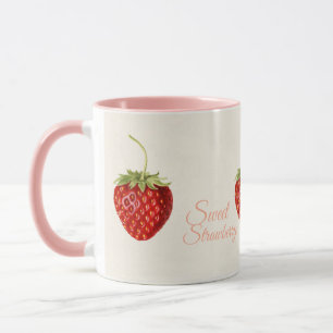 Vintage Sweet Strawberry Personalised Mug