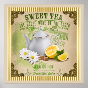 Vintage Sweet Tea Poster