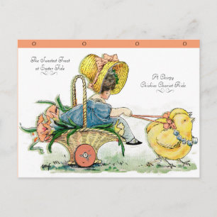 VINTAGE SWEETEST TREAT "CHIRPY CHICKIES" HOLIDAY POSTCARD