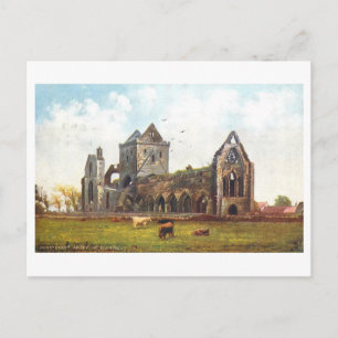 Vintage Sweetheart Abbey, Dumfries, Scotland Postcard