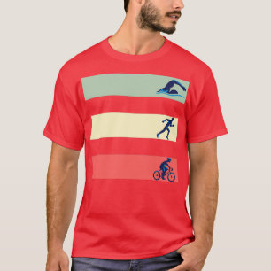 Vintage Swim Bike Run Triathlon Gift T-Shirt