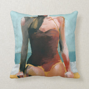 Vintage Swim - Red Swimsuit Cushion