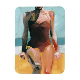 Vintage Swim - Red Swimsuit Magnet