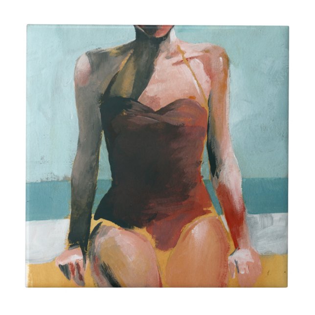 Vintage Swim - Red Swimsuit Tile (Front)