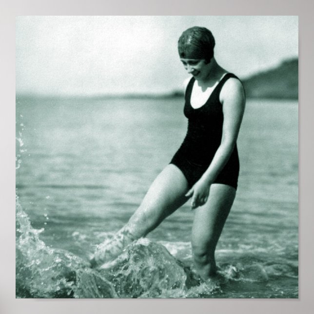 Vintage Swimmer Poster (Front)