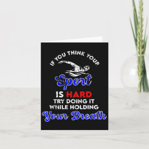 Vintage Swimming Quote - Swimmer Goggles Graphic S Card
