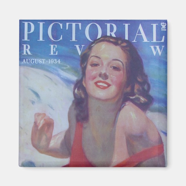 Vintage Swimsuit 1934 Magnet (Front)