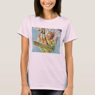 Vintage Swing, Girl Swinging in a Tree Childs Play T-Shirt
